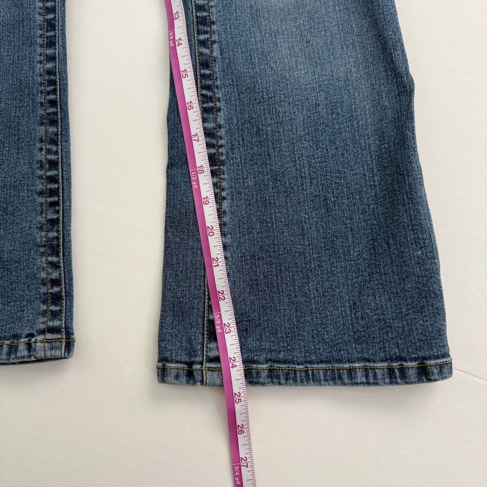Baby Phat boho jeans junior size 11 distressed patchwork waist flare y2k - Picture 7 of 12
